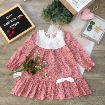 váy thu hoa đuôi cá trẻ em size 4-8